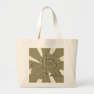 Carved Thanksgiving Turkey - Large Tote Bag