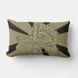 Carved Thanksgiving Turkey - Lumbar Cushion
