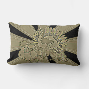 Carved Thanksgiving Turkey - Lumbar Cushion