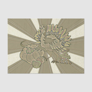 Carved Thanksgiving Turkey - Tissue Paper