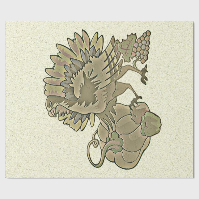 Carved Thanksgiving Turkey - Wrapping Paper (Flat)