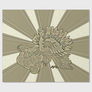 Carved Thanksgiving Turkey - Wrapping Paper