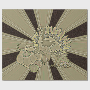 Carved Thanksgiving Turkey - Wrapping Paper