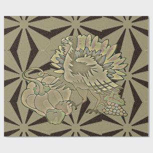 Carved Thanksgiving Turkey - Wrapping Paper