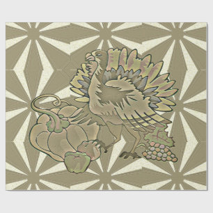 Carved Thanksgiving Turkey - Wrapping Paper