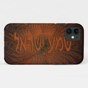 Carved Wood Shema Yisrael iPhone 11 Case