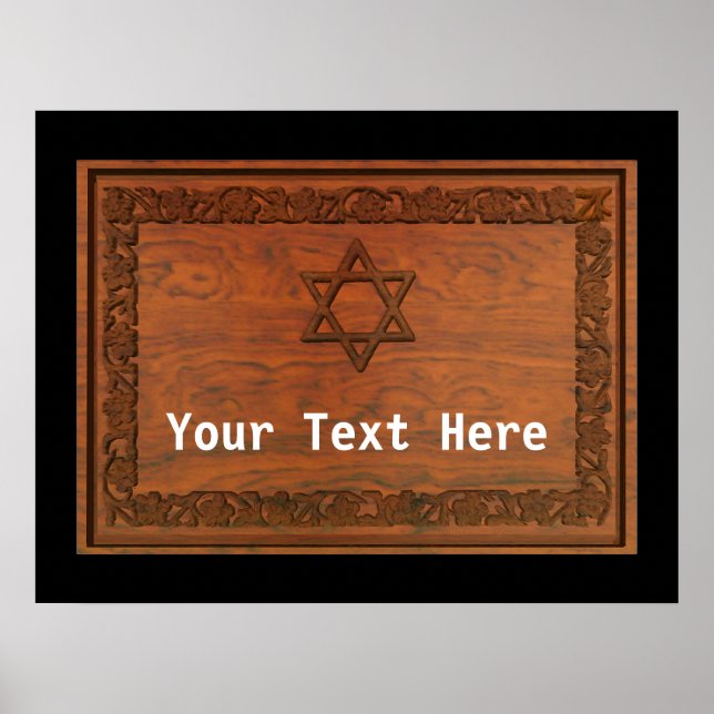 Carved Wood Star Of David Poster (Front)