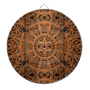 Carved Wood Symmetry Dartboard