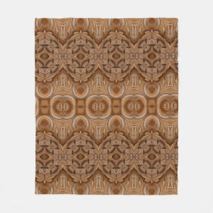 Carved wood wall closeabstract, ancient, antique,  fleece blanket