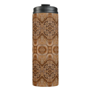 Carved wood wall closeabstract, ancient, antique, thermal tumbler