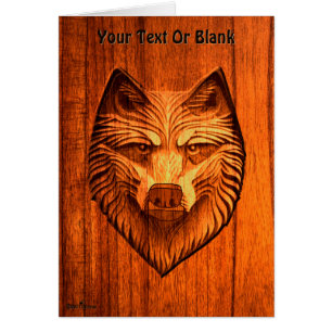 Carved Wood Wolf