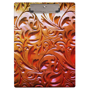 Carved wood woodgrain look abstract brown clipboard