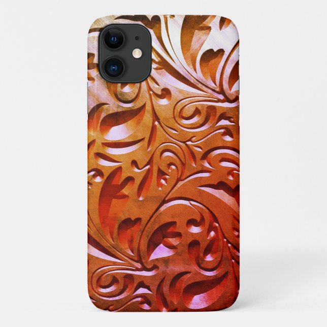 Carved wood woodgrain look elegant abstract Case-Mate iPhone case (Back)