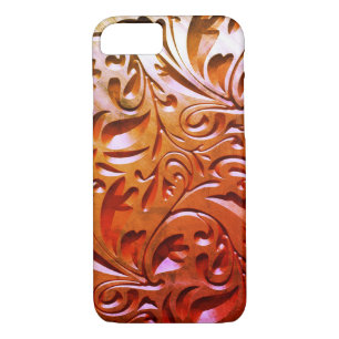 Carved wood woodgrain look elegant abstract iPhone 8/7 case