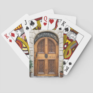 Carved Wooden Door Playing Cards