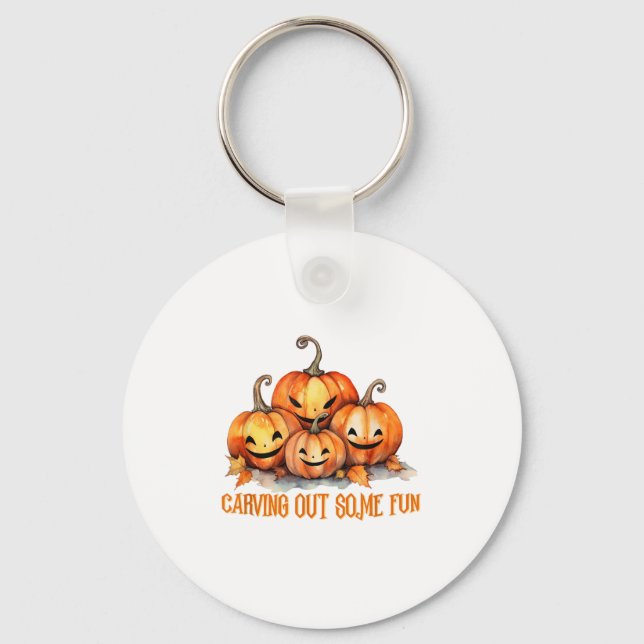 Carving Out Some Fun Halloween Decor _1  Key Ring (Front)