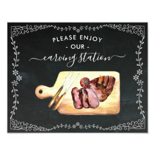 Carving Station Chalkboard Sign