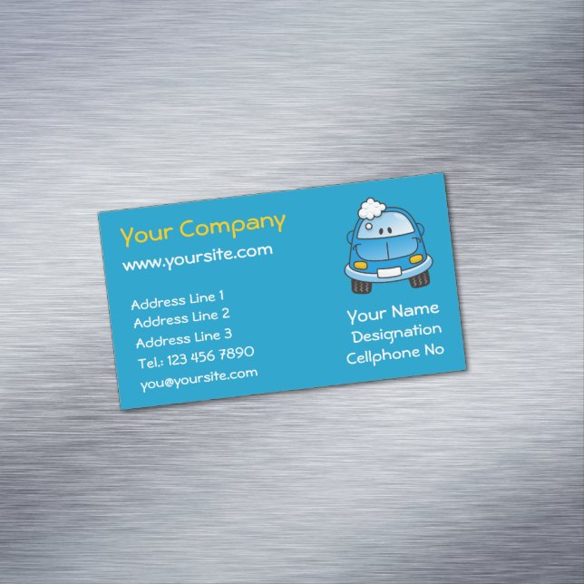 Carwash Business Card Magnet (In Situ)