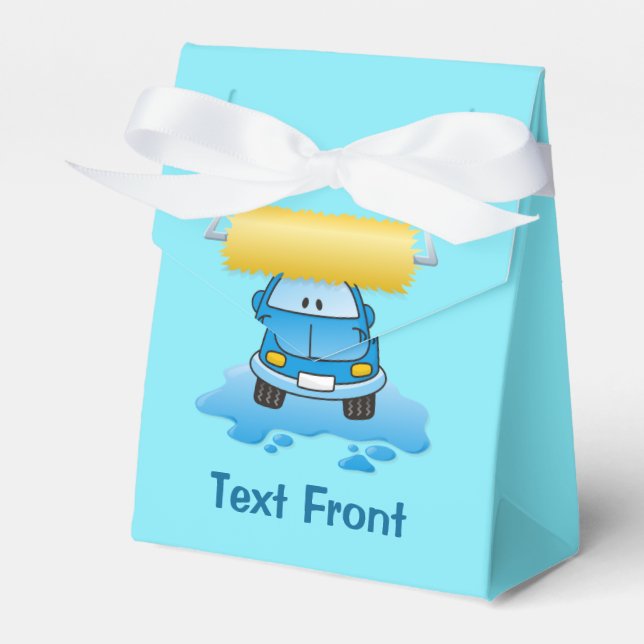 Carwash Cartoon Favour Box (Front Side)