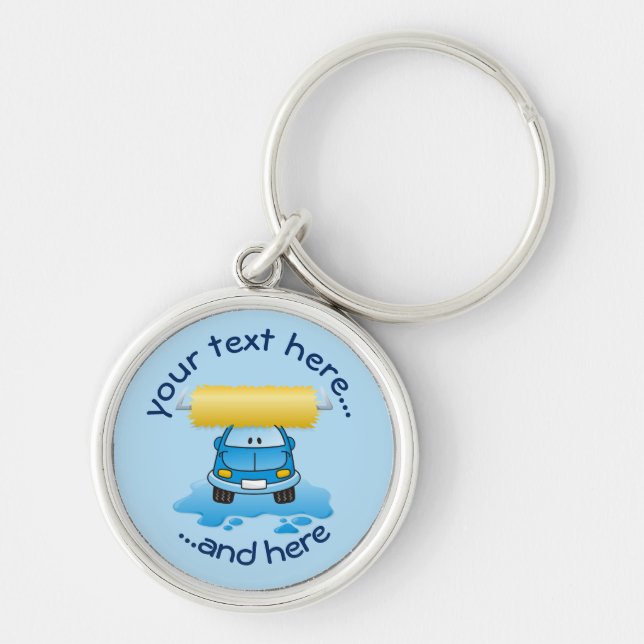 Carwash cartoon key ring (Front)