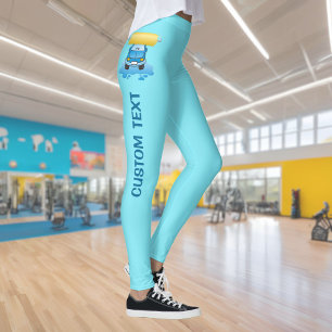 Carwash cartoon leggings