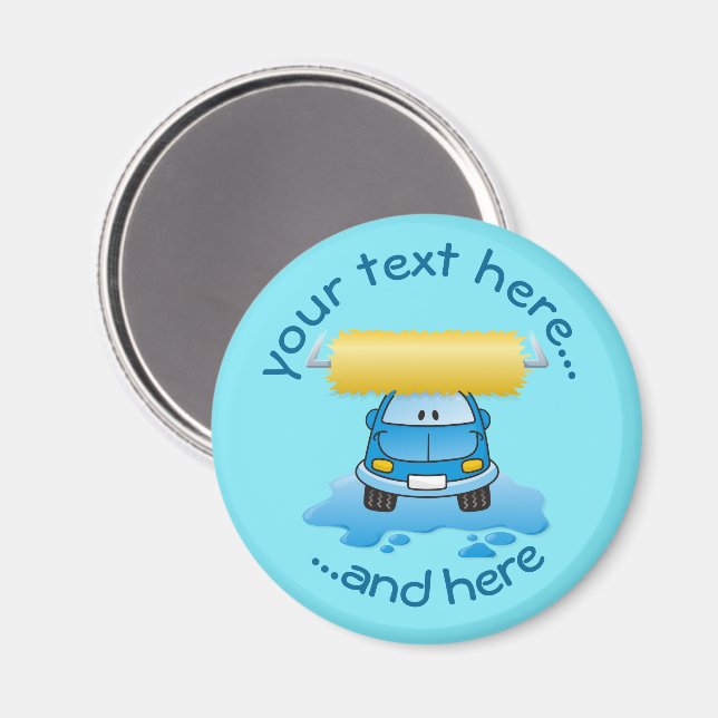 Carwash cartoon magnet (Front/Back)
