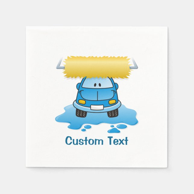 Carwash cartoon napkins (Front)