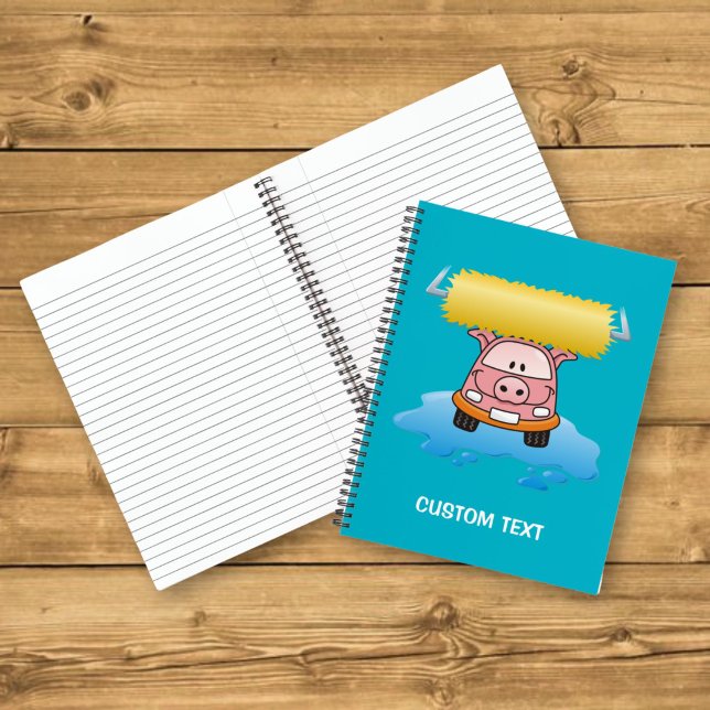 Carwash pig cartoon notebook (Creator Uploaded)