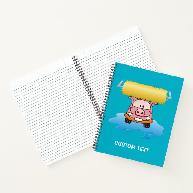 Carwash pig cartoon notebook (Inside)