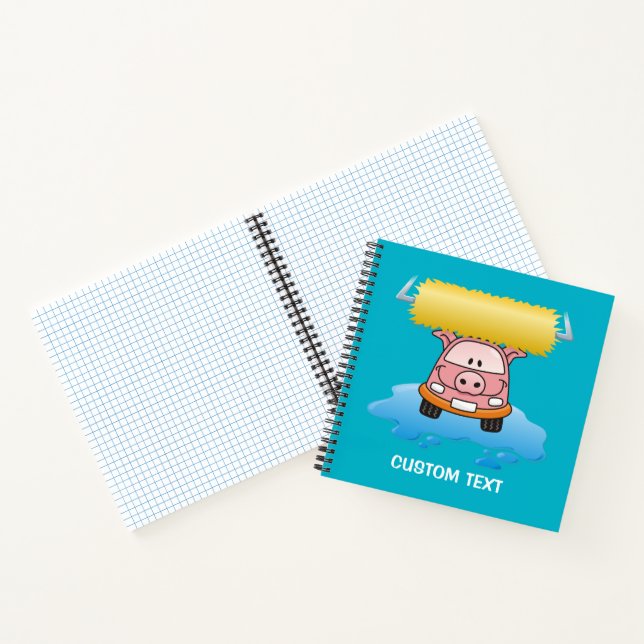 Carwash pig cartoon notebook (Inside)