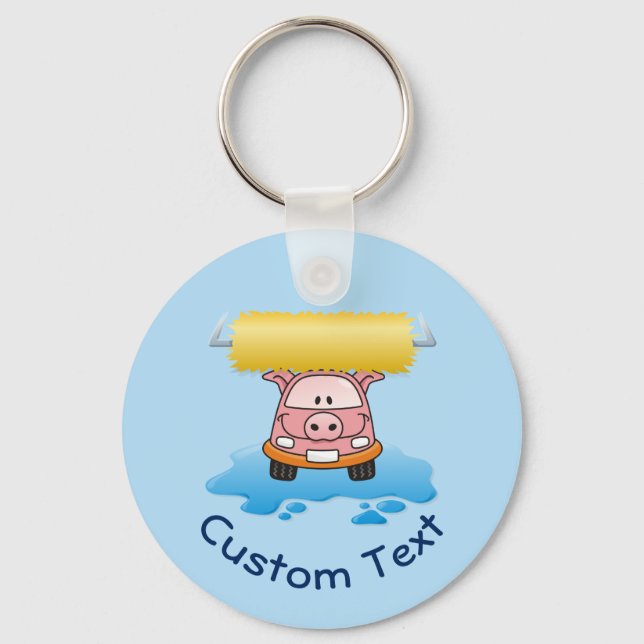 Carwash Pig Keychain (Front)