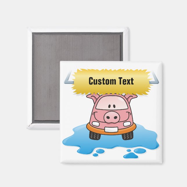 Carwash Pig Magnet (Front/Back)