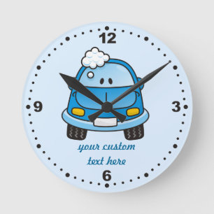 Carwash Round Clock