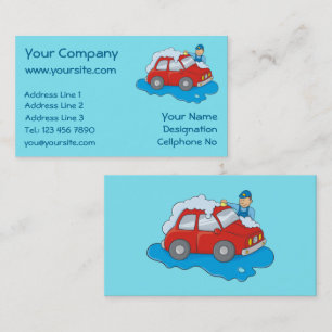 Carwashing Man Business Card