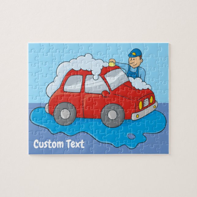 Carwashing Man Jigsaw Puzzle (Horizontal)