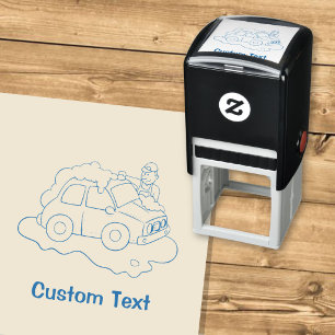 Carwashing Man Self-inking Stamp