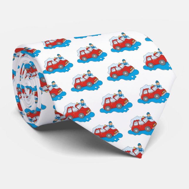 Carwashing Man Tie (Rolled)