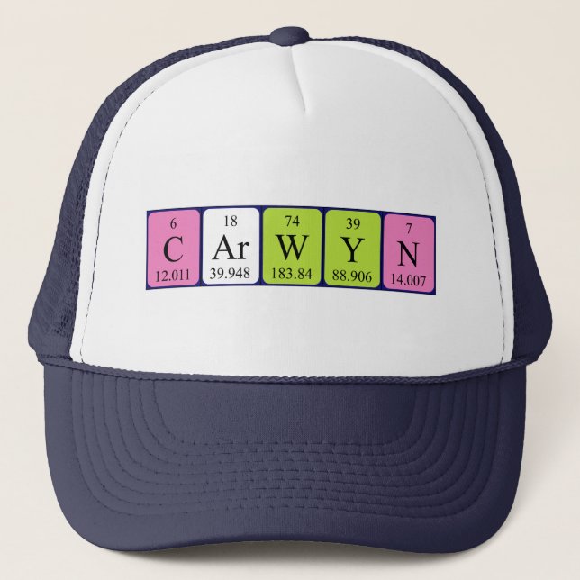 Carwyn periodic table name hat (Front)