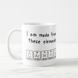 Carwyn periodic table name mug