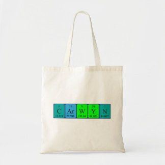 Carwyn periodic table name tote bag