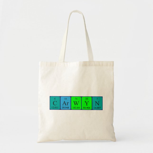 Carwyn periodic table name tote bag (Front)