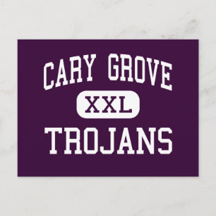 Cary Grove - Trojans - High School - Cary Illinois Postcard