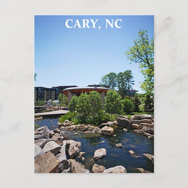 Cary North Carolina Downtown Park Travel Postcard (Front)