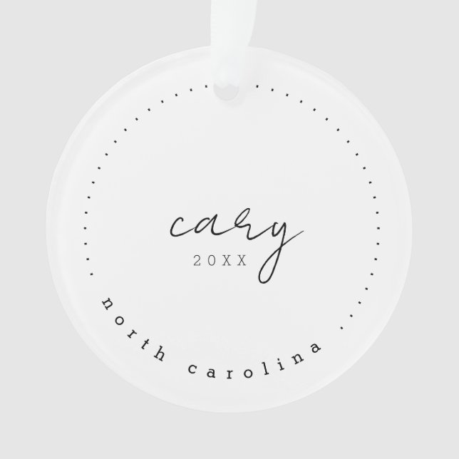 Cary North Carolina Travel USA Ornament  (Front)