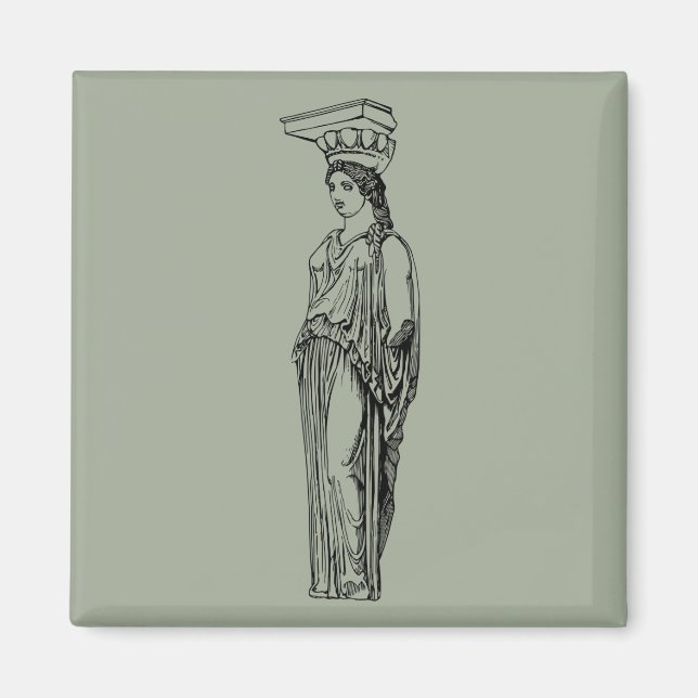 Caryatis mythology, history, ancient greek magnet (Front)