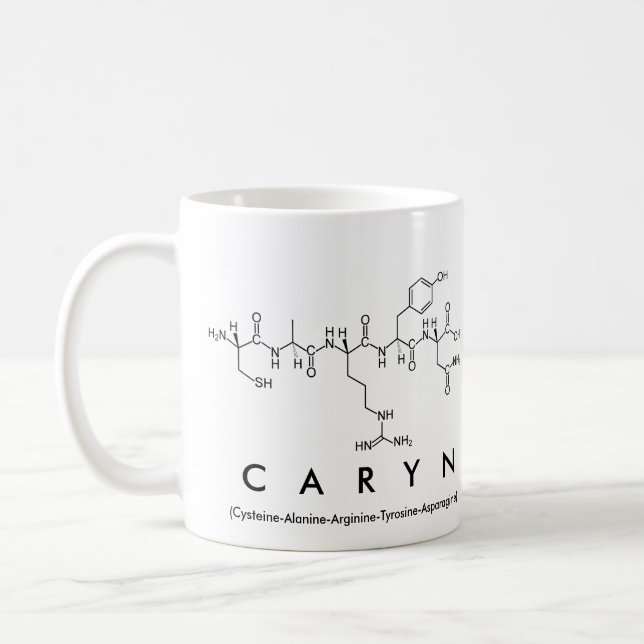 Caryn peptide name mug (Left)