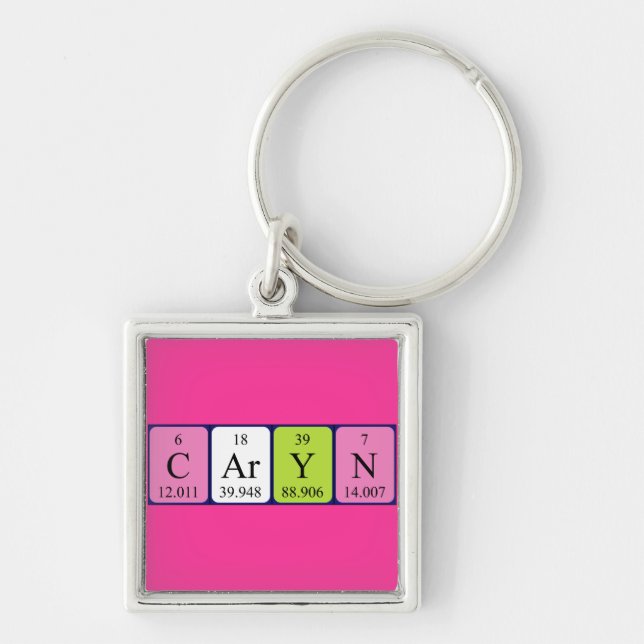 Caryn periodic table name keyring (Front)