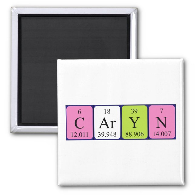 Caryn periodic table name magnet (Front)