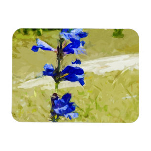 Carys Beardtongue Flower Abstract Impressionism Magnet
