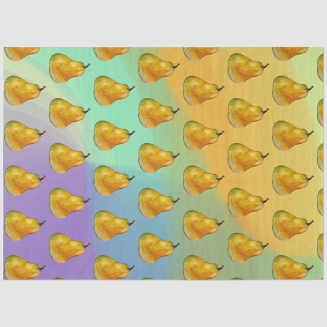 Cary's Pear Watercolor Tissue Paper (Front)